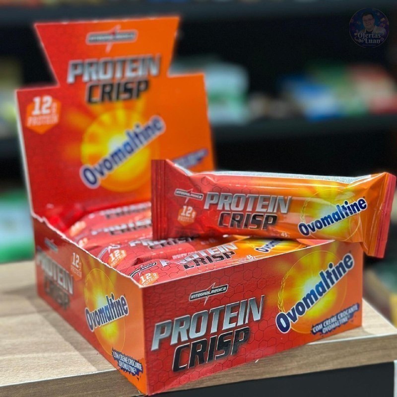 12 Unids. Barra de Proteína Integralmedica Crisp Bar 45g Ovomaltine
