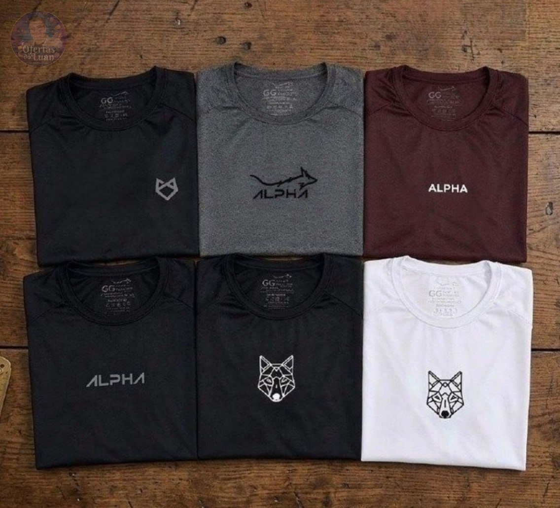 Kit com 6 Camisetas Alpha