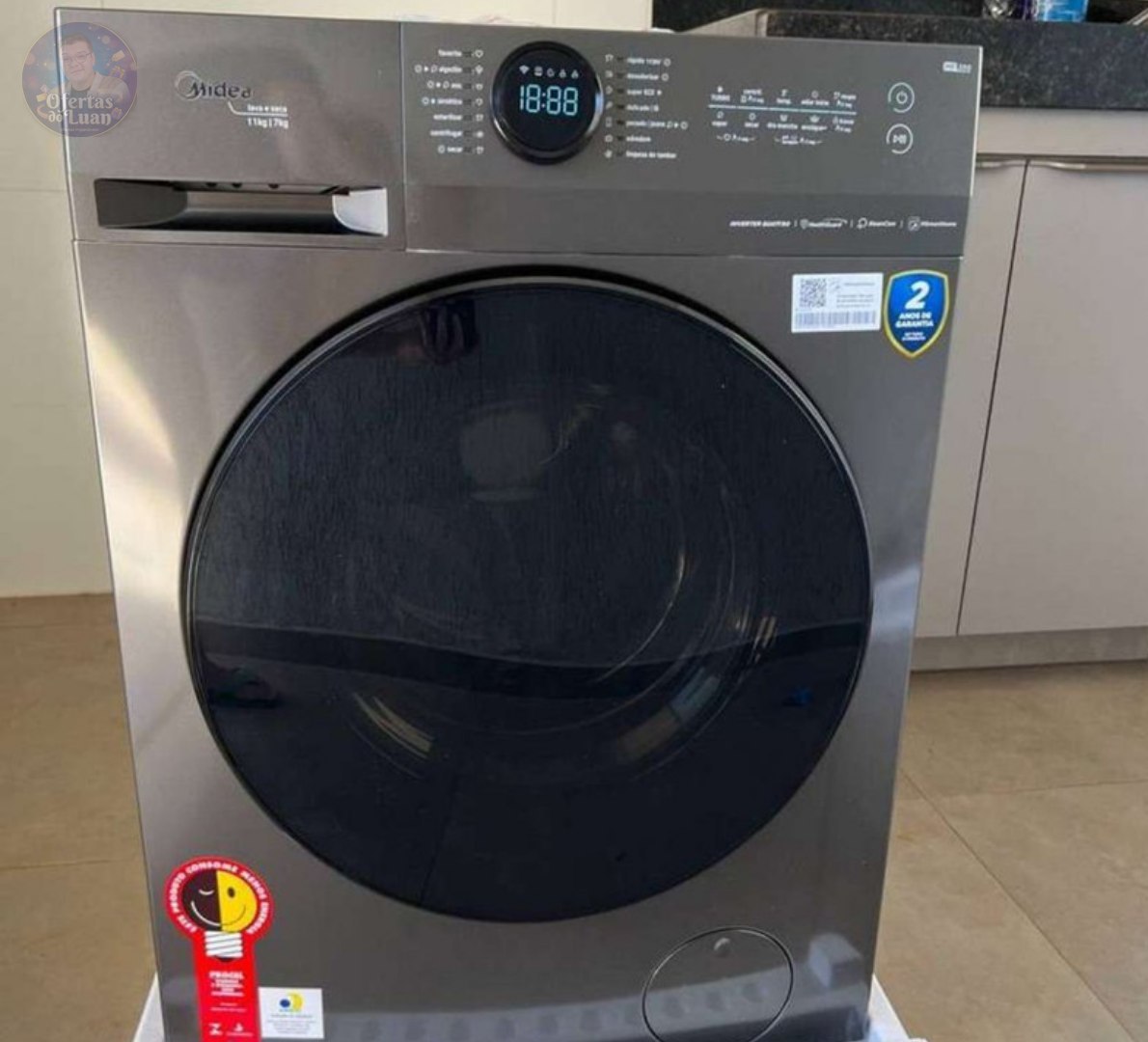 🫧 Lava e Seca 10,5kg Titanium Inverter Midea 127v