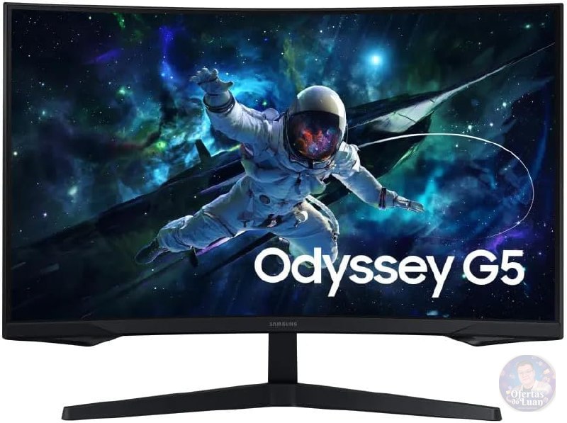 Monitor Samsung Odyssey G5 32" QHD 165Hz - 1ms MPRT - Curvatura 1000R