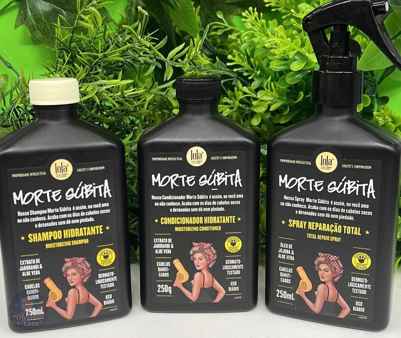 Kit Morte Súbita (Shampoo + Condicionador + Spray Reparação) Lola From Rio