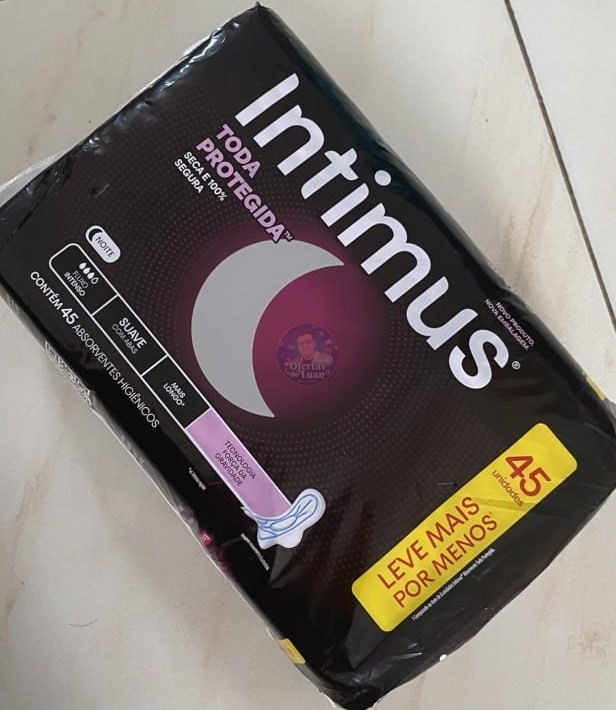 Absorvente Intimus Toda Protegida Noturno, 45 un suave C/ abas