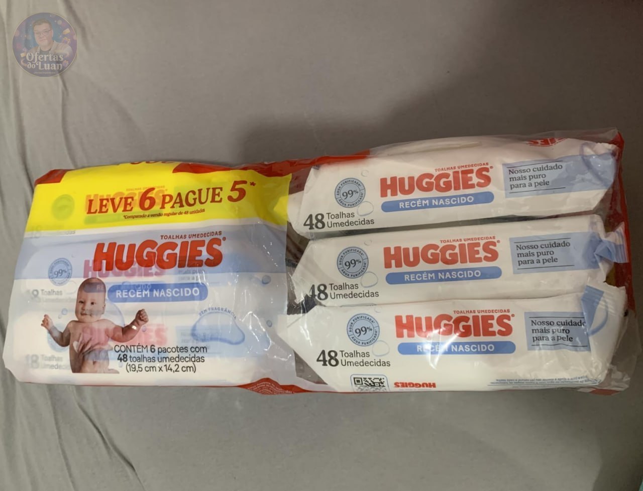 Lenços Umedecidos Huggies Recém-Nascido 6x48U