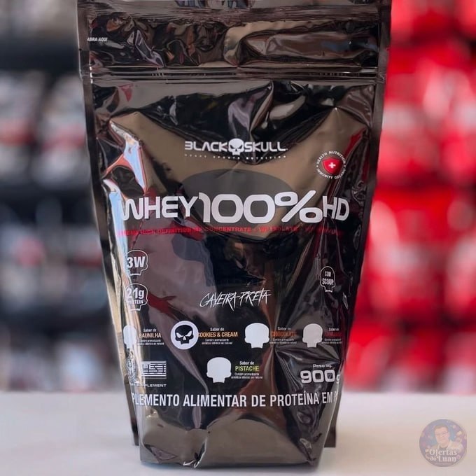Whey 100% Hd Refil 900g Black Skull