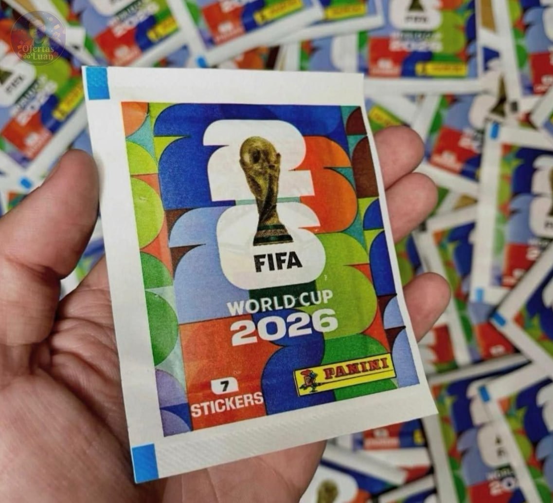 ️ Kit 100 Envelopes de Figurinhas Panini Copa do Mundo 2026 (700 Figurinhas)